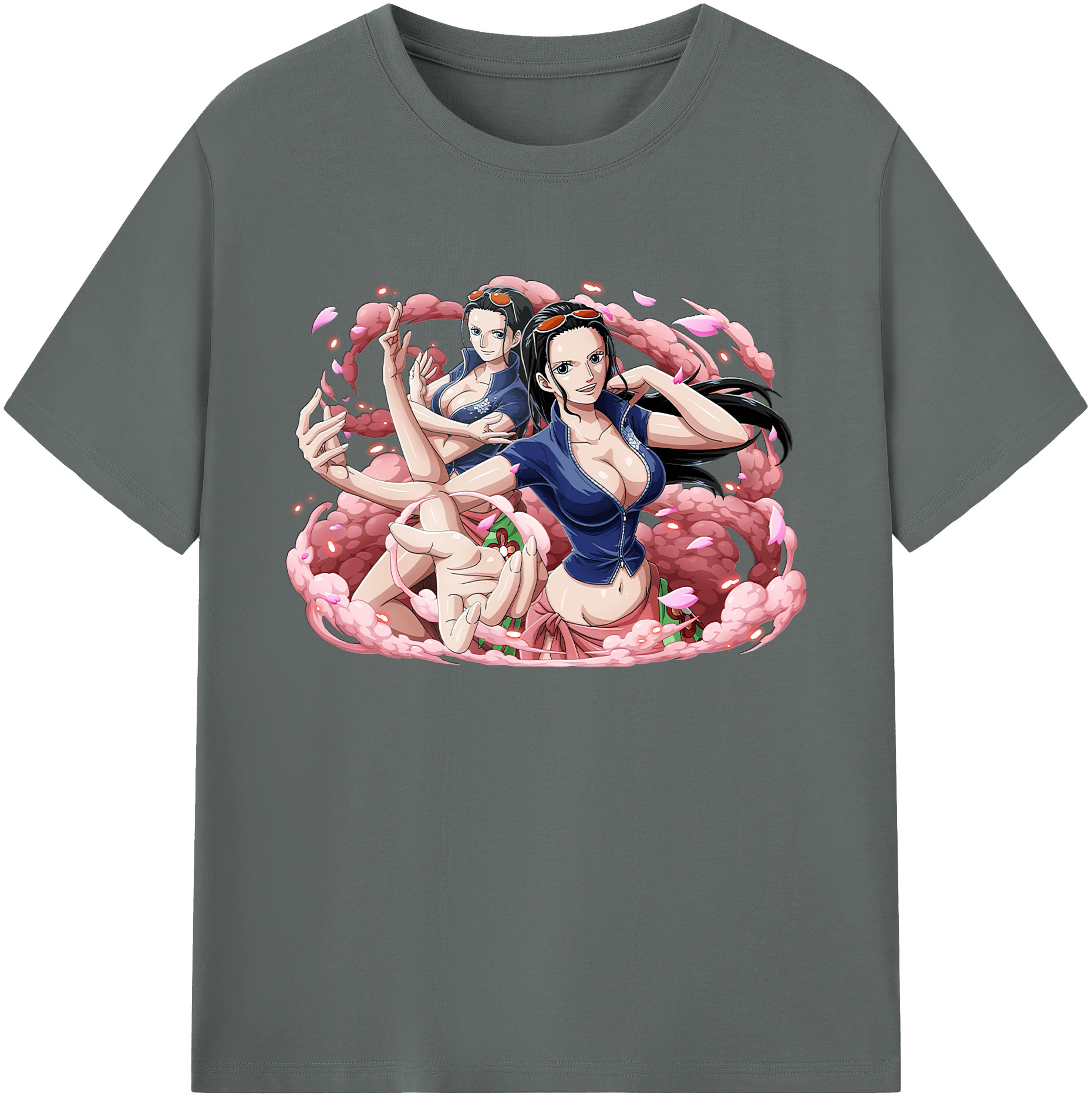 ワンピース ニコ・ロビン ONE PIECE Nico Robin 綿100％ メンズ半袖Tシャツ｜肌触りやわらか＆通気性